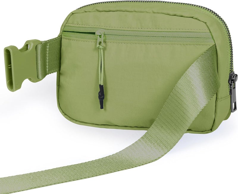 ODODOS Unisex Mini Belt Bag with Adjustable Strap Small Fanny Pack for Workout Running Traveling Hiking, Olive - Image 4